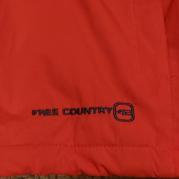 Free Country Live In It Men Medium Water Resistant Wind Breaker Red Zip - Picture 2 of 16